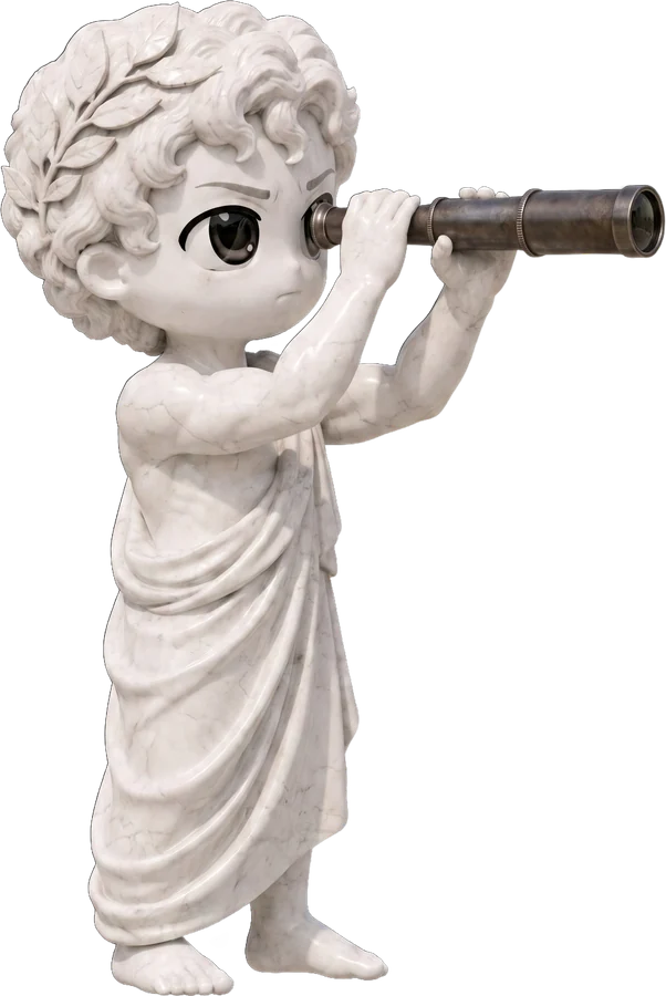 Pumpius Maximus scanning with a spyglass